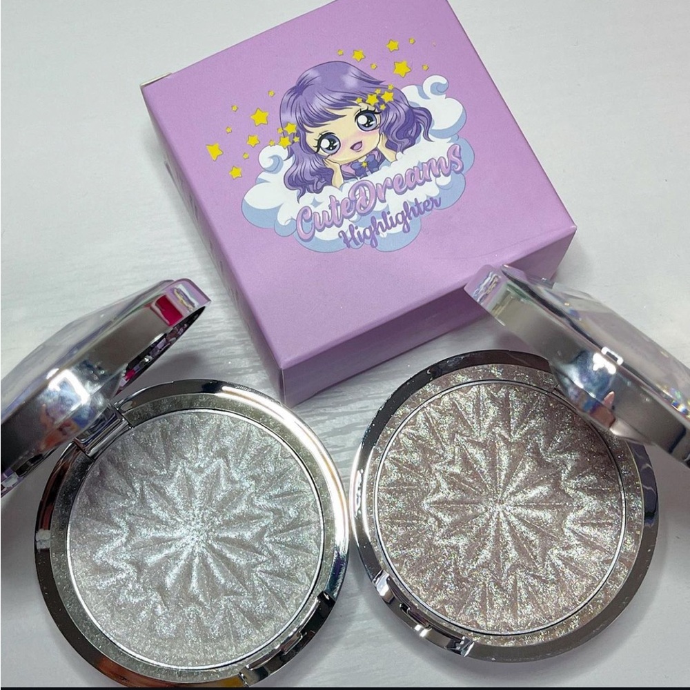 Set of two silver diamond sparkle highlighters